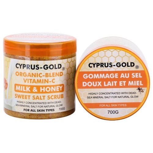 CYPRUS GOLD organic - Blend Vitamin C Milk & Honey sweet salt scrub (700g)
