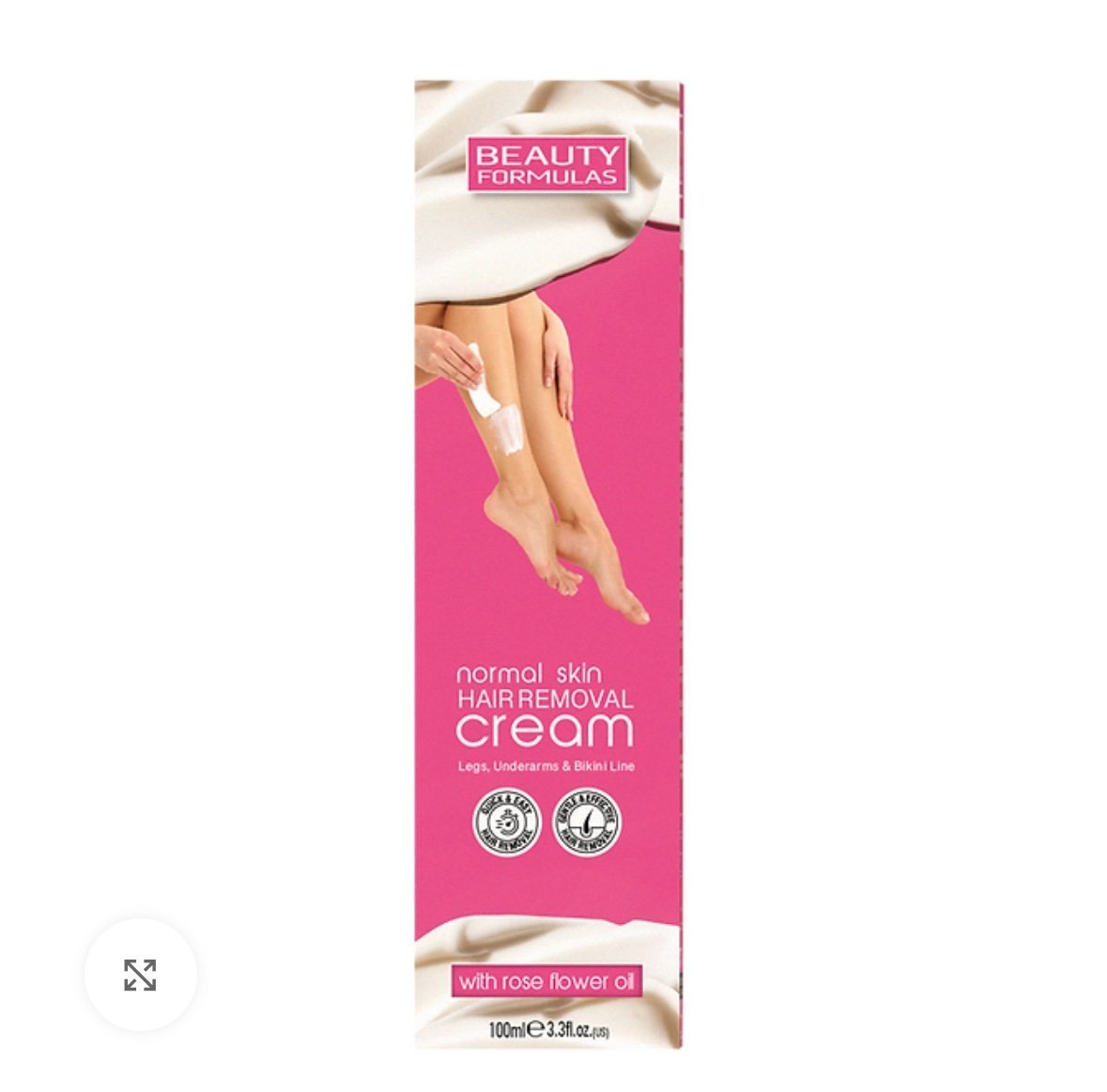 Beauty Formulas Normal Skin Hair Removal Cream with rose flower oil