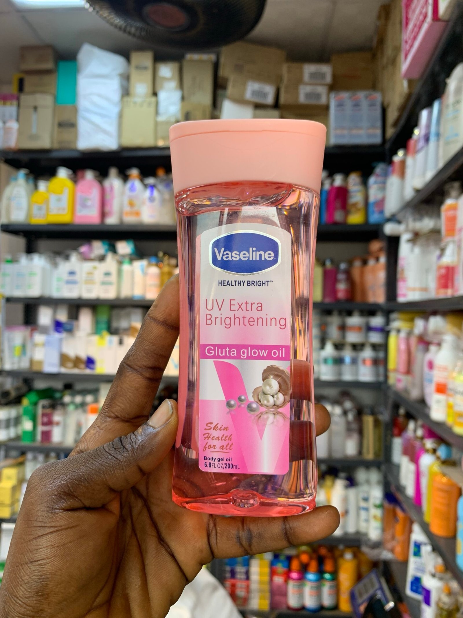 VASELINE HEALTHY BRIGHT UV EXTRA BRIGHTENING GLUTA GLOW OIL (200ml)