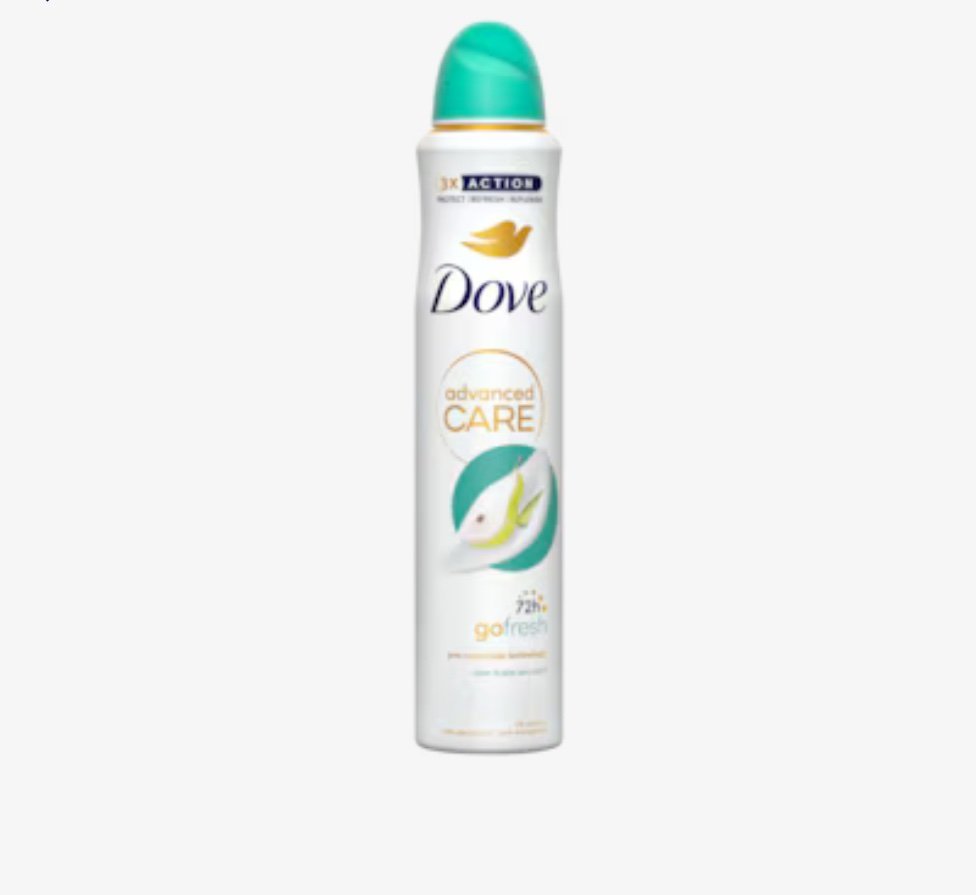 Dove Advanced Care Go Fresh Pear & Aloe Vera Antiperspirant Deodorant Spray 250ml