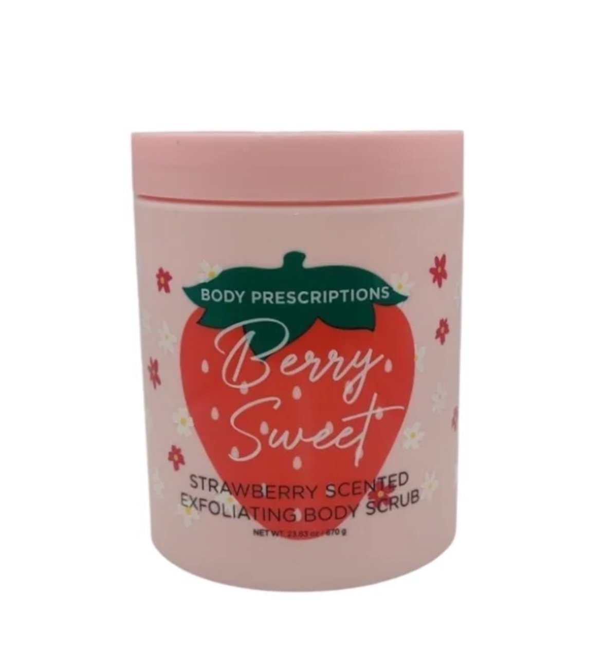 Body Prescriptions Berry Sweet Strawberry Scented Exfoliating Body Scrub 670g
