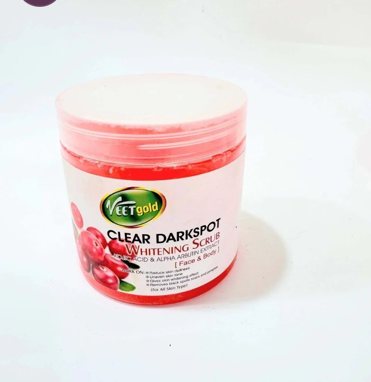 Veet gold clear dark spots kojic acid & arbutin body scrub 600ml