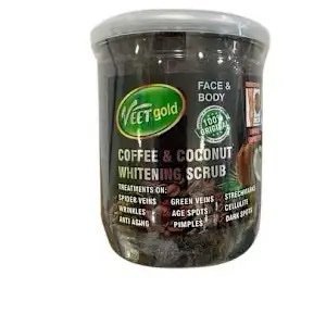 Veet gold coffee & coconut whitening skin treatment body scrub 450g