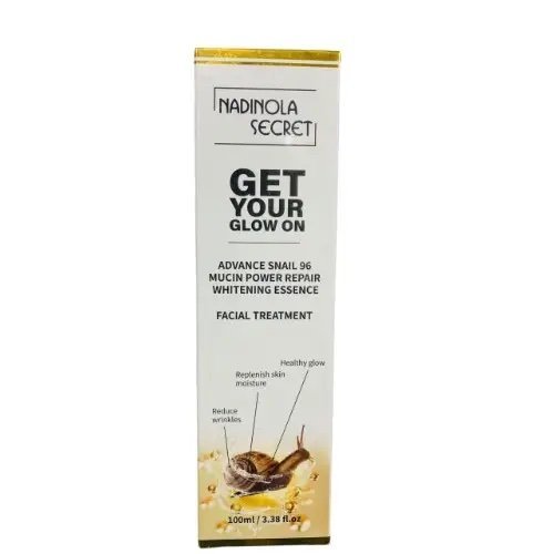 nadinola secret get your glow on advanced snail 96 mucin power repair whitening essence